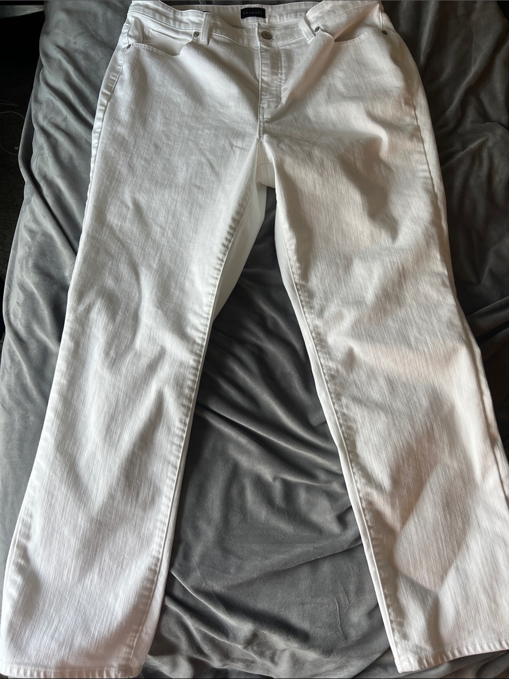 Talbots White Straight-Leg Jeans